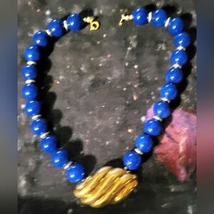 Avon Vintage Royal Azura Beaded Necklace In Original Box